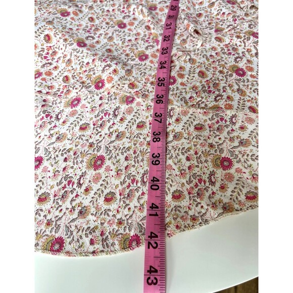 Vintage Y2K Fairy Maxi Skirt M Floral Prairie Cottage Boho Asymmetric Ruffle Hem - Picture 11 of 14